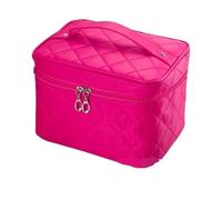 Cosmetic Bag Makeup Bag Cosmetic Box Female Quilted Professional Women Large Capacity Storage Handbag Travel Toiletry(Big Rose)