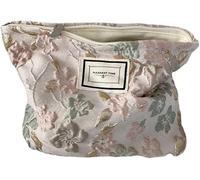 Cosmetic Bag,Makeup Bag,Makeup Pouch,Makeup Organizer,Aesthetic Floral Makeup Bag Cosmetic Bag Lace Cute Make up Bag Travel Quilted Cosmetic Pouch for Women(A 01)