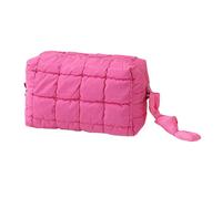 Cosmetic Bag - Modern Quilted Organizer | Travel Storage Bag for Lipsticks, Lotion, Eyebrow Pencil | Portable Down-Filled | Women's Makeup & Toiletry for Traveling