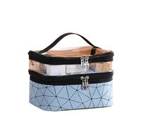 Cosmetic Bag Multifunction Double Transparent Cosmetic Bag Women Make Up Case Big Capacity Travel Makeup Organizer Toiletry Beauty Storage for Daily Travel(6)