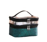 Cosmetic Bag Multifunction Double Transparent Cosmetic Bag Women Make Up Case Big Capacity Travel Makeup Organizer Toiletry Beauty Storage for Daily Travel(A)