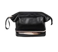 Cosmetic Bag Organiser Cosmetic Bag Waterproof with Bottom Pocket for Travel Storage Makeup Case Storage(Black)