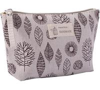 Cosmetic Bag Portable Make Up Bags Soft Canvas Bear Tree Print Pattern Women Storage Bag Toiletries Organize