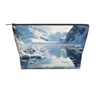 Cosmetic Bag Portable Makeup Bags Antarctic Peninsula Toiletry Bag Large Capacity Zipper Pouch Waterproof Toiletry Pouch Makeup Organizer Case for Women Men