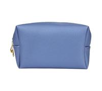 Cosmetic Bag, PU Hand-held Portable Square, Travel Home toiletries Bag, Women(Dark Blue)