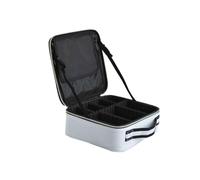 Cosmetic Bag PU Leather Cosmetic Bag for Women Multi-Functional Portable Travel Storage Makeup Case(Crocodile White)