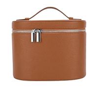 Cosmetic Bag - Pu Leather Cosmetic Bag with Removable Dividers | Cosmetics Bags with Handle and Zipper | Waterproof Organizer Zipper Pouches Vanity Tote for Jewelry Toiletry Beach Girls Train