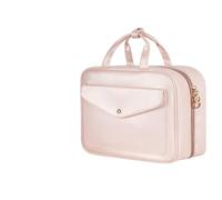 Cosmetic Bag PU Leather Makeup Bag Large Capacity Travel Tote Waterproof Cosmetic Bag Toiletries Storage Bags Ladies Beauty Bag Organizer for Daily Travel(Pink)