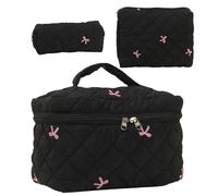 Cosmetic Bag Set: Lightweight Travel Makeup Organizer Padded Travel Makeup Organizer Durable Material Multi-Compartment Storage Portable Design | Ideal for
