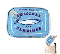 Cosmetic Bag - Travel Cosmetic Organizer Bag Toiletry Travel | Aesthetic Storage Bag with Funny Canned Sardine Design for Skin Care, Eyeshadow, Sham, Blue, Se référer au descriptif, Refer to