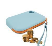 Cosmetic Bag - Travel Make-up Bag, 12 cm Makeup Brush Holder - Silicone Storage Bag Small Light Blue Pink, Ideal for Keys & Accessories, Perfect for Travel, Everyday Life & on The go