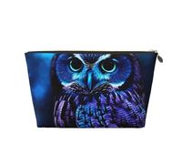 Cosmetic Bag Travel Makeup Bag for Women Large Make Up Blue Owl Organizer Toiletry Bags Zipper Pouch Purse