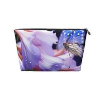 Cosmetic Bag Travel Makeup Bag for Women Large Make Up Campanula Butterflies Organizer Toiletry Bags Zipper Pouch Purse