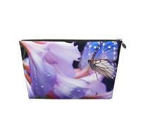 Cosmetic Bag Travel Makeup Bag for Women Large Make Up Campanula Butterflies Organizer Toiletry Bags Zipper Pouch Purse