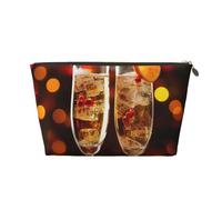 Cosmetic Bag Travel Makeup Bag for Women Large Make Up Christmas Drink Organizer Toiletry Bags Zipper Pouch Purse