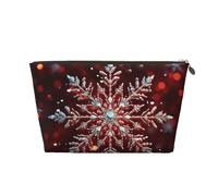 Cosmetic Bag Travel Makeup Bag for Women Large Make Up Christmas Snowflake Organizer Toiletry Bags Zipper Pouch Purse