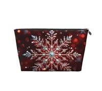 Cosmetic Bag Travel Makeup Bag for Women Large Make Up Christmas Snowflake Organizer Toiletry Bags Zipper Pouch Purse