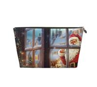 Cosmetic Bag Travel Makeup Bag for Women Large Make Up Christmas Window Sill Organizer Toiletry Bags Zipper Pouch Purse
