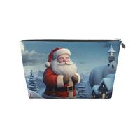 Cosmetic Bag Travel Makeup Bag for Women Large Make Up Christmas Winter Santa Organizer Toiletry Bags Zipper Pouch Purse