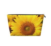Cosmetic Bag Travel Makeup Bag for Women Large Make Up Sunflowers Organizer Toiletry Bags Zipper Pouch Purse