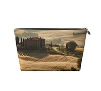 Cosmetic Bag Travel Makeup Bag for Women Large Make Up View of Typical Tuscany Landscape Organizer Toiletry Bags Zipper Pouch Purse