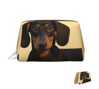 Cosmetic Bag Travel Makeup Bag Waterproof Toiletry Pouch Portable Wide Open Pouch A Cute Dachshund Makeup Organizer Case Large Capacity Zipper Pouch Toiletry Bag for Women