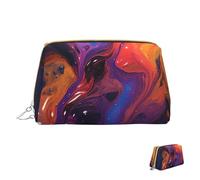 Cosmetic Bag Travel Makeup Bag Waterproof Toiletry Pouch Portable Wide Open Pouch Abstract Texture Fluid Makeup Organizer Case Large Capacity Zipper Pouch Toiletry Bag for Women