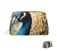 Cosmetic Bag Travel Makeup Bag Waterproof Toiletry Pouch Portable Wide Open Pouch Beautiful Peacock Makeup Organizer Case Large Capacity Zipper Pouch Toiletry Bag for Women