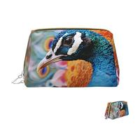 Cosmetic Bag Travel Makeup Bag Waterproof Toiletry Pouch Portable Wide Open Pouch Bird Peacock Makeup Organizer Case Large Capacity Zipper Pouch Toiletry Bag for Women