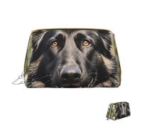 Cosmetic Bag Travel Makeup Bag Waterproof Toiletry Pouch Portable Wide Open Pouch Black German Shepherd Makeup Organizer Case Large Capacity Zipper Pouch Toiletry Bag for Women