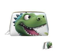 Cosmetic Bag Travel Makeup Bag Waterproof Toiletry Pouch Portable Wide Open Pouch Cartoon Dinosaur Images Makeup Organizer Case Large Capacity Zipper Pouch Toiletry Bag for Women