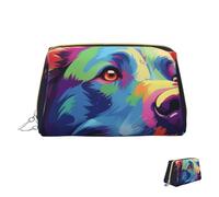 Cosmetic Bag Travel Makeup Bag Waterproof Toiletry Pouch Portable Wide Open Pouch Colorful Dog Makeup Organizer Case Large Capacity Zipper Pouch Toiletry Bag for Women