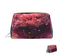 Cosmetic Bag Travel Makeup Bag Waterproof Toiletry Pouch Portable Wide Open Pouch Colorful Heart Tree Makeup Organizer Case Large Capacity Zipper Pouch Toiletry Bag for Women
