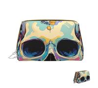 Cosmetic Bag Travel Makeup Bag Waterproof Toiletry Pouch Portable Wide Open Pouch Cool Skull Graphics Makeup Organizer Case Large Capacity Zipper Pouch Toiletry Bag for Women