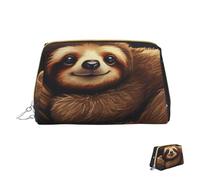 Cosmetic Bag Travel Makeup Bag Waterproof Toiletry Pouch Portable Wide Open Pouch Cute Baby Sloths Sleeping Makeup Organizer Case Large Capacity Zipper Pouch Toiletry Bag for Women