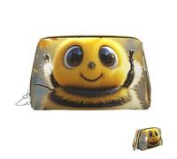 Cosmetic Bag Travel Makeup Bag Waterproof Toiletry Pouch Portable Wide Open Pouch Cute Bees Honey Makeup Organizer Case Large Capacity Zipper Pouch Toiletry Bag for Women