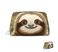 Cosmetic Bag Travel Makeup Bag Waterproof Toiletry Pouch Portable Wide Open Pouch Cute Cartoon Sloth Makeup Organizer Case Large Capacity Zipper Pouch Toiletry Bag for Women