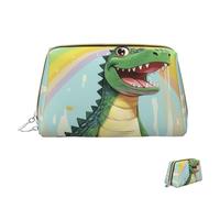 Cosmetic Bag Travel Makeup Bag Waterproof Toiletry Pouch Portable Wide Open Pouch Cute Crocodile Rainbow Makeup Organizer Case Large Capacity Zipper Pouch Toiletry Bag for Women