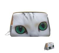 Cosmetic Bag Travel Makeup Bag Waterproof Toiletry Pouch Portable Wide Open Pouch Cute White Cat Makeup Organizer Case Large Capacity Zipper Pouch Toiletry Bag for Women