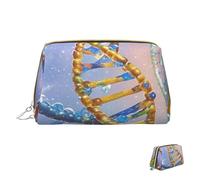 Cosmetic Bag Travel Makeup Bag Waterproof Toiletry Pouch Portable Wide Open Pouch DNA Genetic Helix Makeup Organizer Case Large Capacity Zipper Pouch Toiletry Bag for Women