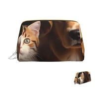 Cosmetic Bag Travel Makeup Bag Waterproof Toiletry Pouch Portable Wide Open Pouch Dog and cat Makeup Organizer Case Large Capacity Zipper Pouch Toiletry Bag for Women