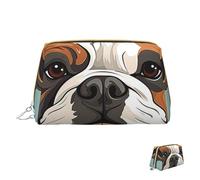 Cosmetic Bag Travel Makeup Bag Waterproof Toiletry Pouch Portable Wide Open Pouch English Bulldog Faces Makeup Organizer Case Large Capacity Zipper Pouch Toiletry Bag for Women