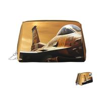 Cosmetic Bag Travel Makeup Bag Waterproof Toiletry Pouch Portable Wide Open Pouch Falcon Fighter Makeup Organizer Case Large Capacity Zipper Pouch Toiletry Bag for Women