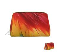 Cosmetic Bag Travel Makeup Bag Waterproof Toiletry Pouch Portable Wide Open Pouch Fantastic Parrot Feather Makeup Organizer Case Large Capacity Zipper Pouch Toiletry Bag for Women
