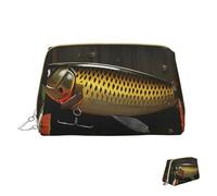 Cosmetic Bag Travel Makeup Bag Waterproof Toiletry Pouch Portable Wide Open Pouch Fishing Lure Style Makeup Organizer Case Large Capacity Zipper Pouch Toiletry Bag for Women