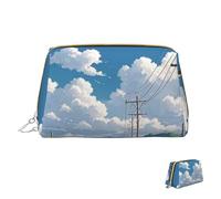 Cosmetic Bag Travel Makeup Bag Waterproof Toiletry Pouch Portable Wide Open Pouch Hearts in The Sky Makeup Organizer Case Large Capacity Zipper Pouch Toiletry Bag for Women