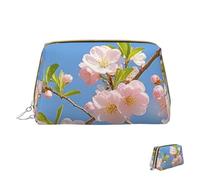 Cosmetic Bag Travel Makeup Bag Waterproof Toiletry Pouch Portable Wide Open Pouch Japanese Floral Cherry Blossom Makeup Organizer Case Large Capacity Zipper Pouch Toiletry Bag for Women