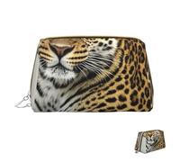 Cosmetic Bag Travel Makeup Bag Waterproof Toiletry Pouch Portable Wide Open Pouch Leopard Print Makeup Organizer Case Large Capacity Zipper Pouch Toiletry Bag for Women