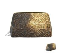 Cosmetic Bag Travel Makeup Bag Waterproof Toiletry Pouch Portable Wide Open Pouch Mayan Calendar End of The World Makeup Organizer Case Large Capacity Zipper Pouch Toiletry Bag for Women