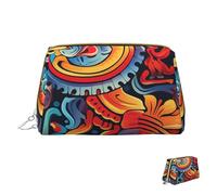 Cosmetic Bag Travel Makeup Bag Waterproof Toiletry Pouch Portable Wide Open Pouch Mexican Makeup Organizer Case Large Capacity Zipper Pouch Toiletry Bag for Women